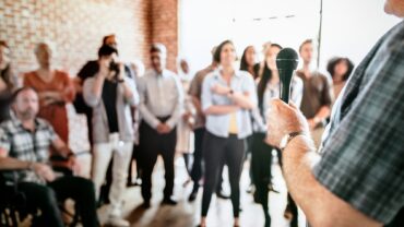 Group of people participating in a seminar