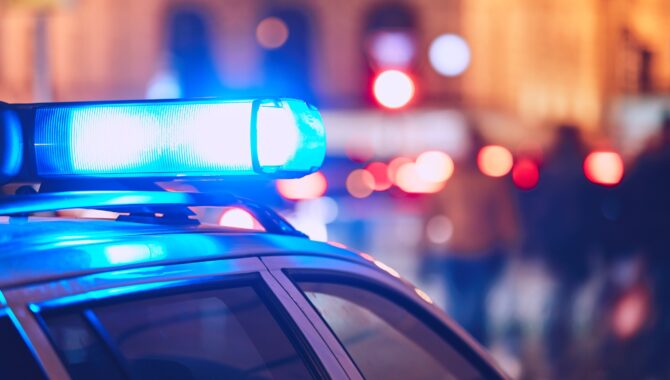Police car on the street