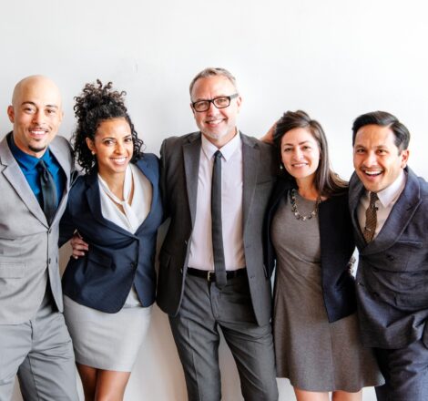 Successful corporate business team